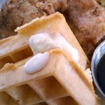 Founding Farmers food chicken and waffles vert
