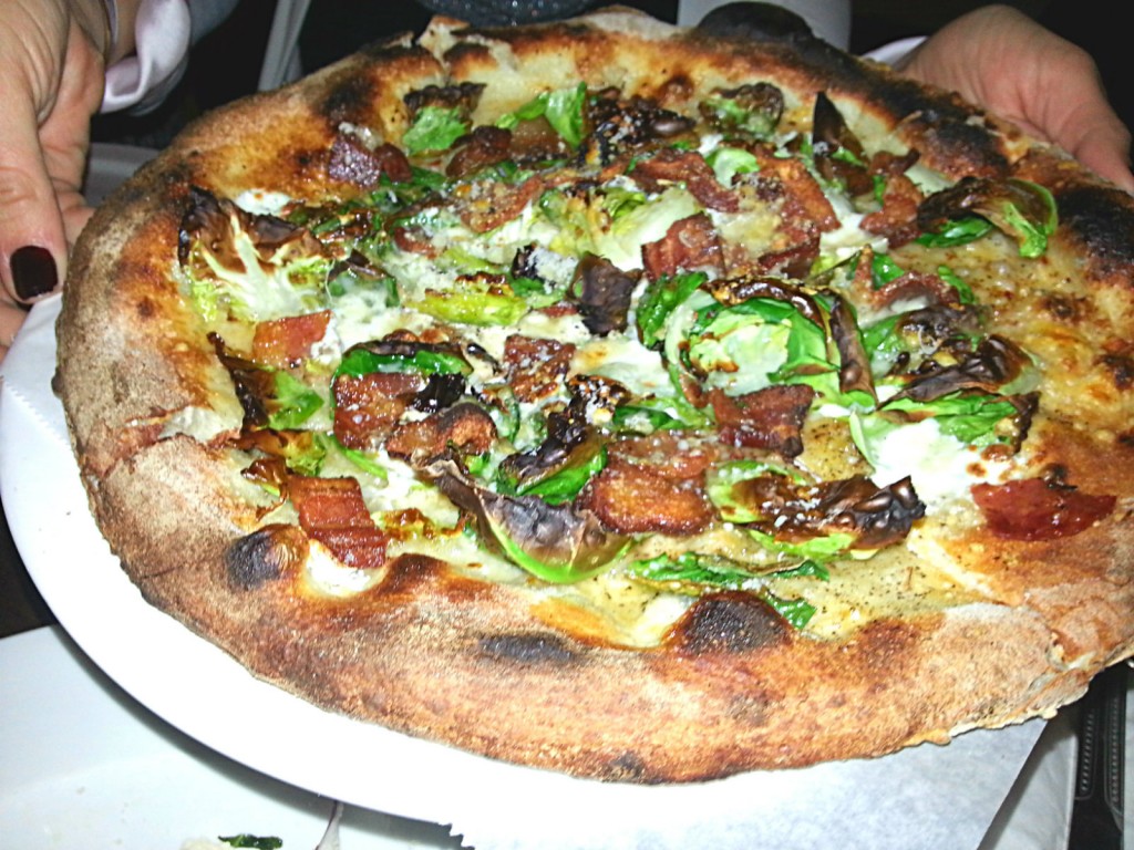 pitfire brussels sprout and bacon pizza