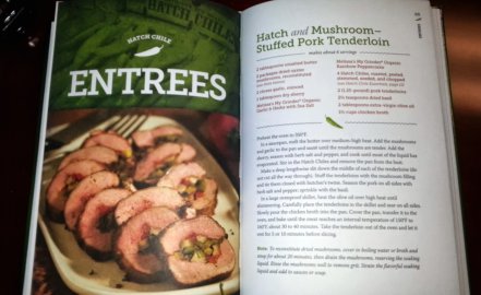 Melissa's Hatch Chile Cook book open