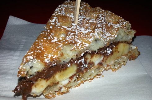 Bruxie Nutella and banana waffle sandwich