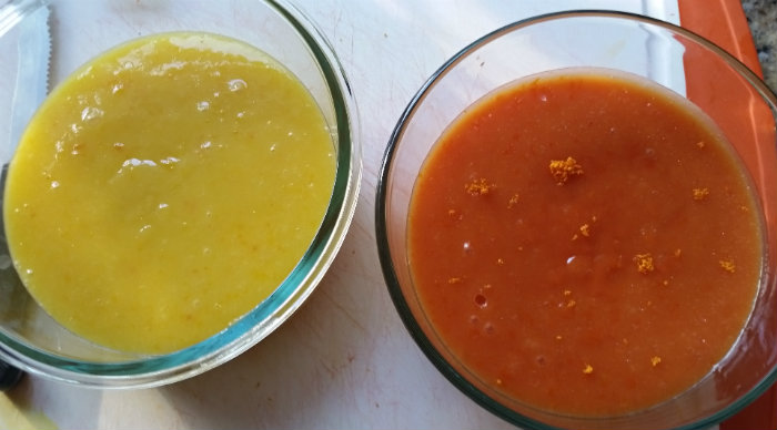 Finished Meyer Lemon and Ruby Tango Tangerine Curd