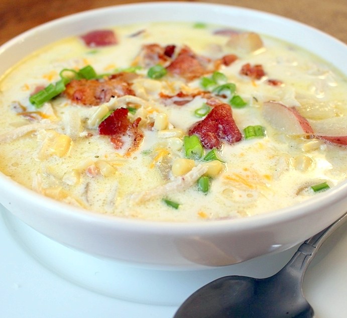 Fully loaded chicken chowder recipe